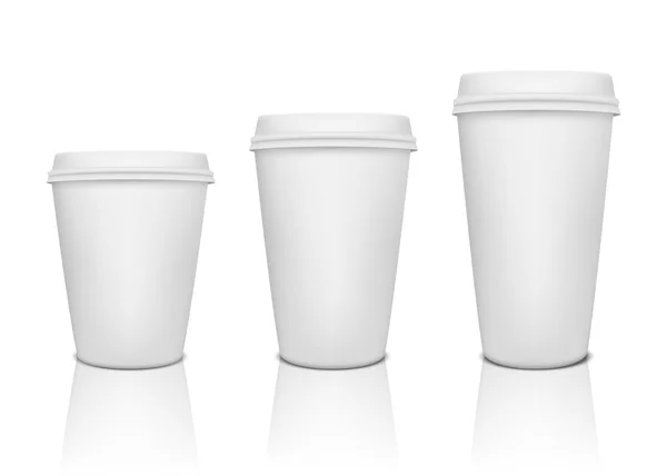 Papier koffie beker set — Stockvector