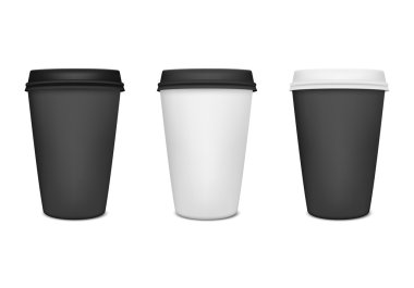 Paper coffee cup set clipart
