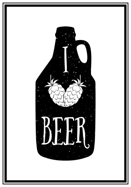 Citação de fundo tipográfico. emblema de cerveja vintage, rótulo, elemento de design. Ilustração tipográfica . — Vetor de Stock