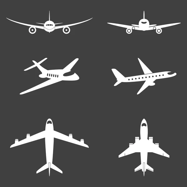 Vector plane icons set — Wektor stockowy