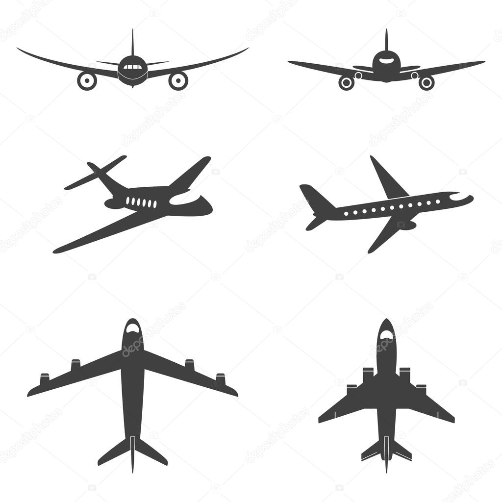 Vector plane icons set