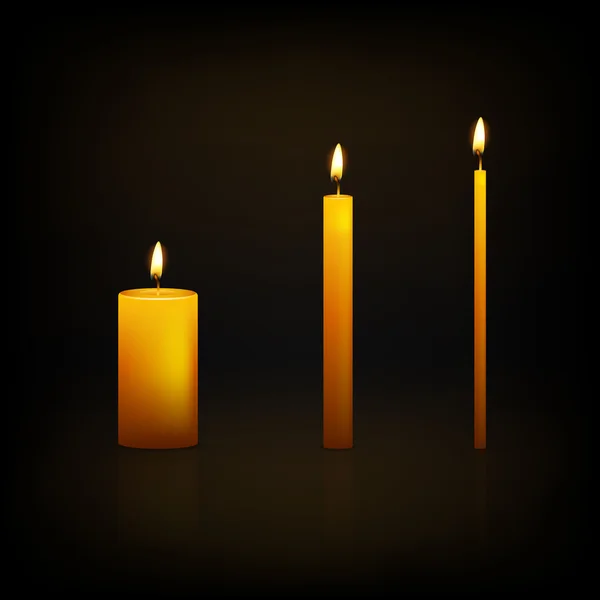 Комплект свечей . — стоковый вектор