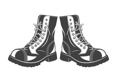 Military jump boots clipart