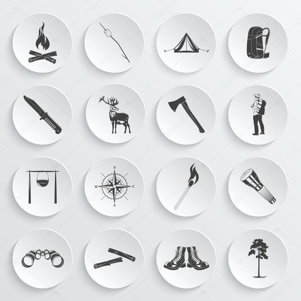 Camping icons