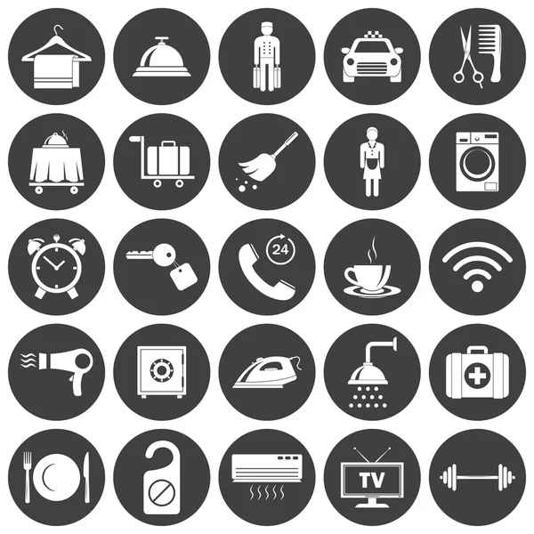 Set de iconos del hotel — Vector de stock