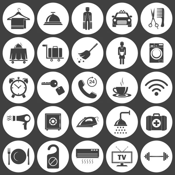 Set de iconos del hotel — Vector de stock