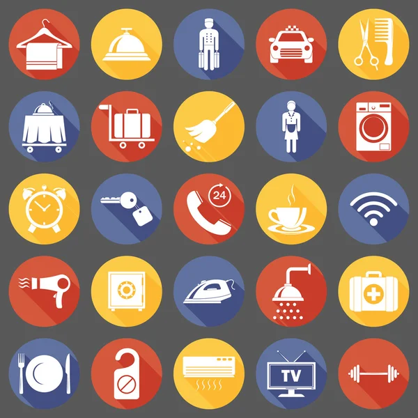 Hotel icons set — Stockvector