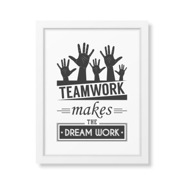 Gerçekçi bir şekilde beyaz çerçeve içinde tipografik arka plan alıntı