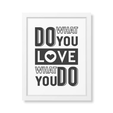 Gerçekçi bir şekilde beyaz çerçeve içinde tipografik arka plan alıntı