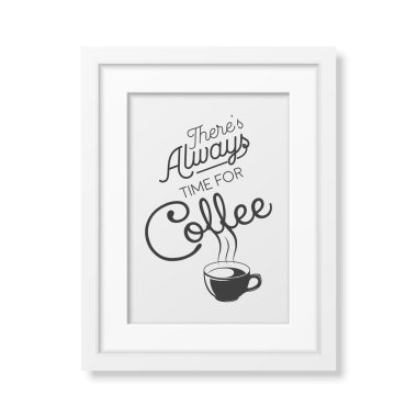 Gerçekçi bir şekilde beyaz çerçeve içinde tipografik arka plan alıntı