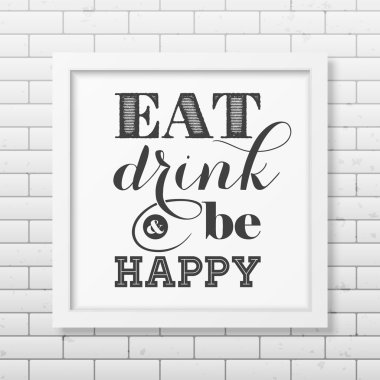 Gerçekçi bir şekilde beyaz çerçeve içinde tipografik arka plan alıntı