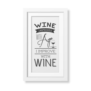 Gerçekçi bir şekilde beyaz çerçeve içinde tipografik arka plan alıntı