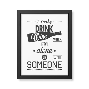 Tipografik arka planda gerçekçi kare siyah çerçeve alıntı