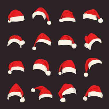 Kırmızı santa claus şapka takım