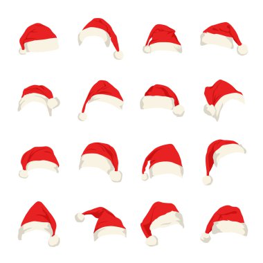 Kırmızı santa claus şapka takım
