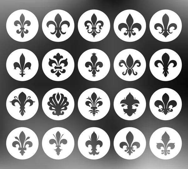 Fleur de lis set — Stock Vector