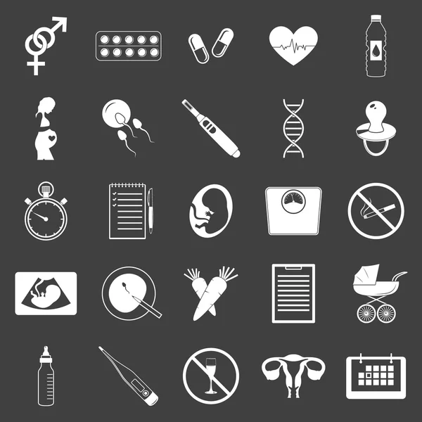 Simple pregnancy icons — Stock Vector