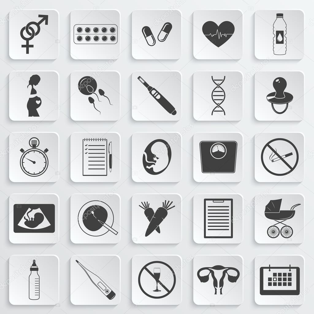 Simple pregnancy icons