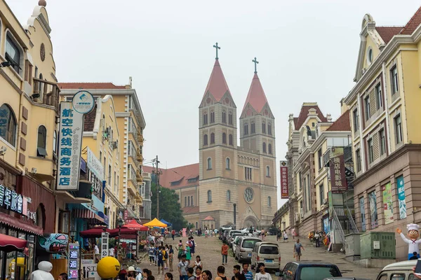Qingdao China August 2015 Old Style German Colonial Buildings Downtown — Stock Photo, Image