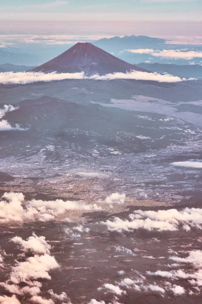 Vista Aérea Del Fuji Montaña Más Alta Símbolo Japón Imagen De Stock