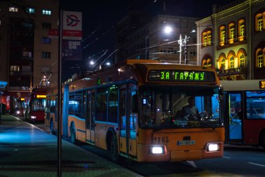 Belgrade, Serbia - March 25, 2021: Trolleybuses of the Public Transport Company 