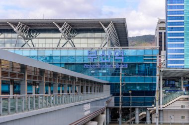 Busan istasyonu, Busan, Güney Kore 'deki yüksek hızlı tren istasyonu 15 Şubat 2023
