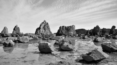 Hashigui Rocks natural stone formations in Kushimoto Town in Kii Peninsula of Wakayama Prefecture in Japan