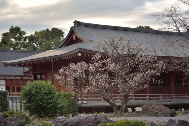 17 Şubat 2024 tarihinde Japonya 'nın Kansai bölgesindeki Kyoto' nun güneyindeki Heian döneminden Jonangu Shinto Tapınağı