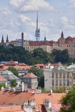 Çek Cumhuriyeti 'nin başkenti Prag' ın 18 Temmuz 2024 tarihli şehir manzarası