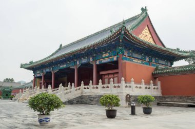 Çin 'in Pekin şehrinde 21 Eylül 2014 tarihinde Xicheng Bölgesi' nde eski imparatorların onuruna hizmet veren Antik Krallar Tapınağı (Lidai Diwang Miao) Ming Hanedanlığı tapınağı.