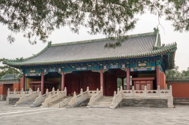 Çin 'in Pekin şehrinde 21 Eylül 2014 tarihinde Xicheng Bölgesi' nde eski imparatorların onuruna hizmet veren Antik Krallar Tapınağı (Lidai Diwang Miao) Ming Hanedanlığı tapınağı.