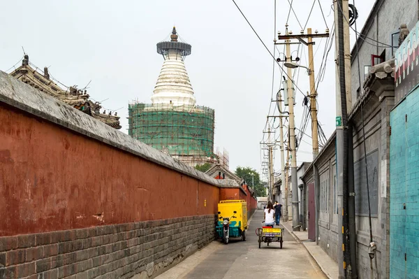 Çin 'in Pekin şehrinde 21 Eylül 2014 tarihinde Xicheng Bölgesi' nde eski imparatorların onuruna hizmet veren Antik Krallar Tapınağı (Lidai Diwang Miao) Ming Hanedanlığı tapınağı.