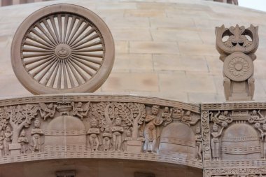 5 Ocak 2016 'da Çin' in Henan ilindeki Luoyang 'daki eski Budist tapınağı Beyaz At Tapınağı' nın batı tarafında Hint tarzı Budist tapınağı.