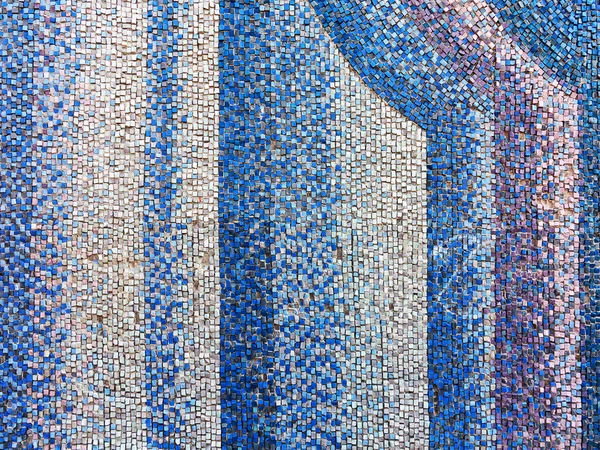 Antigua diagonal colorido textura de mosaico en la pared. Estilo de paisaje — Foto de Stock