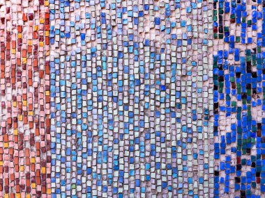 eski çapraz renkli mozaik doku duvar. manzara styl