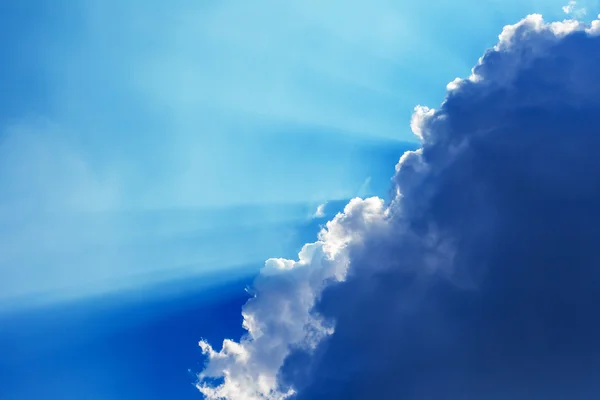Spiritual sun rays through the clouds. — Stock Photo, Image