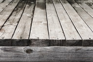 Eski ahşap plakalar doku. Perspektif bulanıklık. Büyük arka plan veya