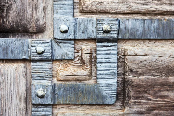 Criativa texturizado fundo velho madeira, ferro forjado estilizado med — Fotografia de Stock