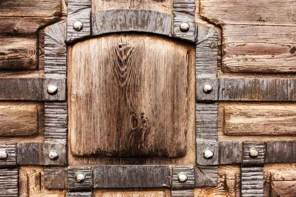 Criativa texturizado fundo velho madeira, ferro forjado estilizado med — Fotografia de Stock