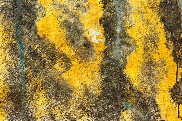 Abstract yellow concrete, weathered with cracks and scratches. L — Stock Photo, Image
