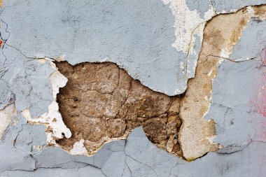 Çatlak ve çizikler ağrı ile yaratıcı arka plan beton duvar