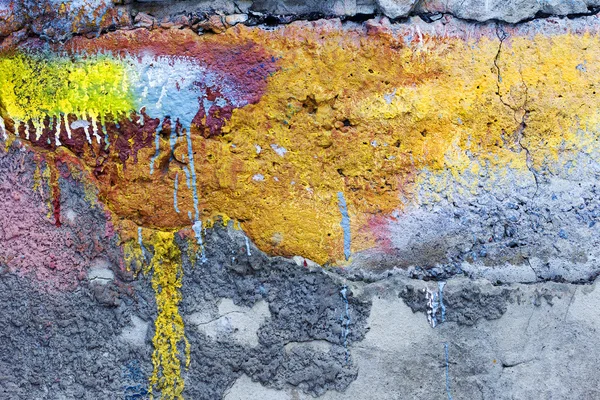 Streszczenie tło Beton malowany farba żółty i fioletowy, możemy — Zdjęcie stockowe