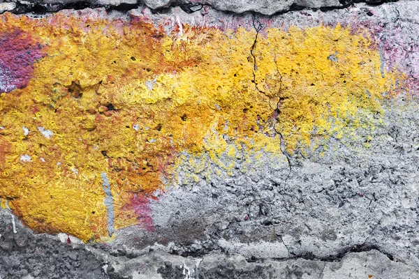 Abstract background concrete painted yellow and purple paint, we — Stock Photo, Image