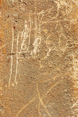 Beton abstract, çatlak ve çizikler ile yıpranmış. landscap