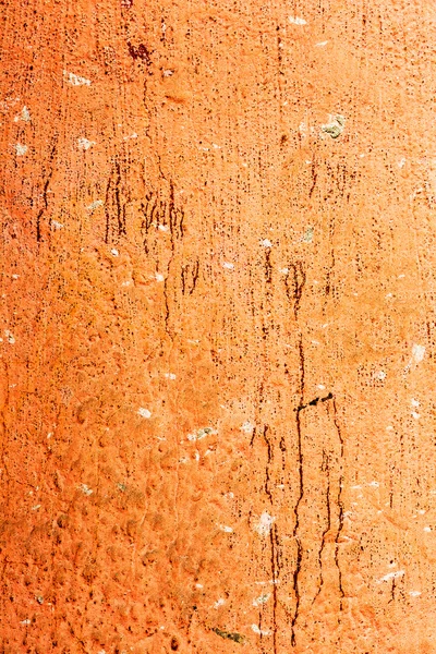 Creatieve achtergrond oude betonnen wand verf oranje verf, stains — Stockfoto