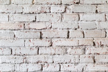 arka plan eski beyaz tuğla duvar ile çatlak ve çizik