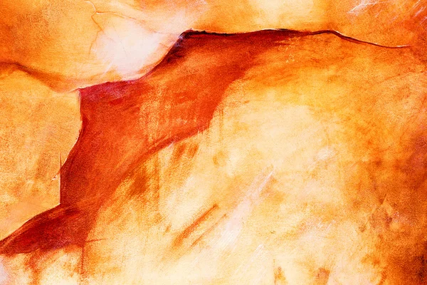 Творческий красивый ярко-оранжевый фон, трещины и царапины — стоковое фото