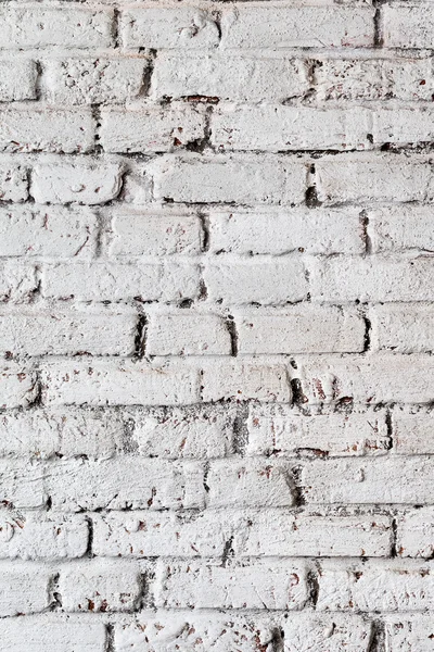 Fondo abstracto pared de ladrillo blanco viejo con grietas y arañazos —  Fotos de Stock