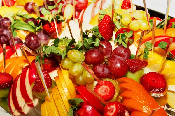 Authentic buffet, assorted fresh fruits, berries and citrus frui