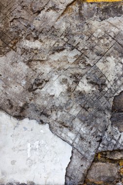 Beton abstract, çatlak ve çizikler ile yıpranmış. manzara tarzı. eski beton yüzey. büyük arka plan veya doku.